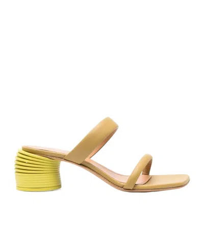 OFF-WHITE SPRING 55MM LEATHER MULES