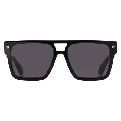 Off-white Springfield Dark Grey Browline Unisex Sunglasses Oeri133 1307 56 In Black