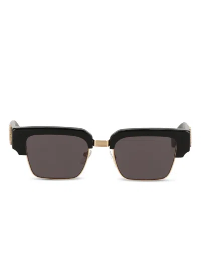 Off-white Square-frame Logo-detail Sunglasses In Black