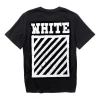 Off-white Square Frame Printing Round Neck Short Sleeve Unisex Black In Black