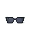 Off-white Black Silverstone Sunglasses In 1007 Black Dark Grey