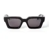 Off-white Square Frame Sunglasses In 1307 Black Logo Black D
