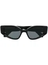 Off-white Square-frame Tinted Sunglasses In Black