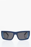 Off-white Squared Prescott Sunglasses With Logoed Rods In Blue