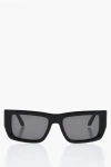 Off-white Squared Prescott Sunglasses With Logoed Rods In Black