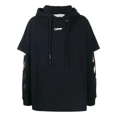Off-white Ss20 Back Caravaggio Arrows Print Double-layer In Black