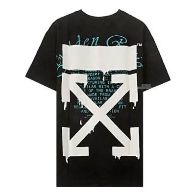 Off-white Ss20 Dripping Arrows Loose Short-sleeved In Black