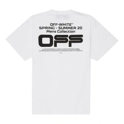 Off-white Ss20 Wavy Line White Short Sleeve Oversize