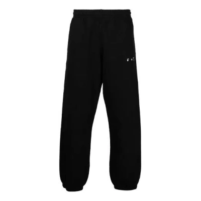 Off-white Ss21 Alphabet Logo Printing Arrow Sports Pants Loose Fit Black