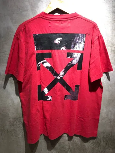 Pre-owned Off-white Ss21 Caravaggio Arrows Tee In Red