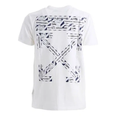 Off-white Ss21 Logo Alphabet Printing Round Neck Short Sleeve Ordinary Version White
