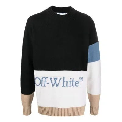 Off-white Ss21 Logo Round Neck Long Sleeves Black