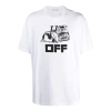 Off-white Ss21 Mona Lisa Rubber Strap Printing Pullover Short Sleeve White