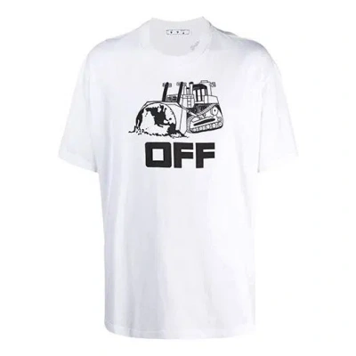 Off-white Ss21 Mona Lisa Rubber Strap Printing Pullover Short Sleeve White