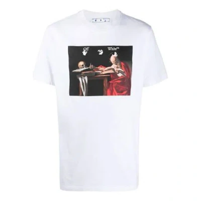 Off-white Ss21 Printing Pattern Round Neck Short Sleeve White