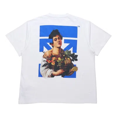 Off-white Ss21 Printing Round Neck Pullover Short Sleeve Loose Fit White