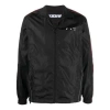 Off-white Ss21 Solid Color Logo Printing Zipper Sports Jacket Black