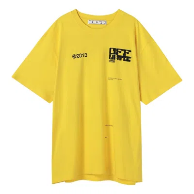 Off-white Ss21 Tech Marker Logo Round Neck Short Sleeve Ordinary Version Yellow