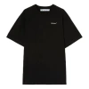 Off-white Graphic Print Short Sleeve Crew Neck T-shirt In Black