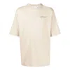 Off-white Ss22 Logo Round Neck Pullover Short Sleeve Loose Fit Khaki In Neutral