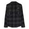 Off-white Ss22 Plaid Hooded Long Sleeves Shirt Version Black