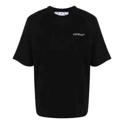 Off-white Ss22 Printing Round Neck Short Sleeve Loose Fit Black