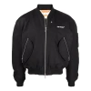 Off-white Ss22 Printing Zipper Long Sleeves Aviator Jacket Black