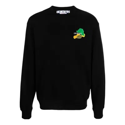 Off-white Ss23 Brush Arrow Crew Neck Sweatshirt In Black