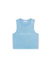 Off-white Switch Off Cotton Sleeveless Tank Top In Blue