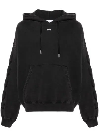 Off-white St. Matthew Cotton Hoodie In Black