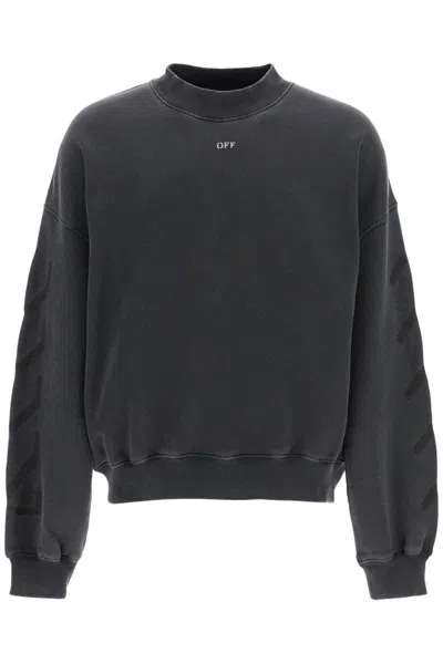 Off-white Off White St. Matthew Crewneck Sweatshirt With Arrow In Grey