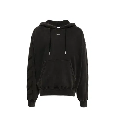 Off-white St. Matthew Over Cotton Hoodie Sweatshirt In Black