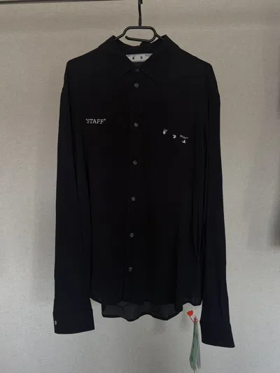Pre-owned Off-white "staff" Button Up Shirt In Blue