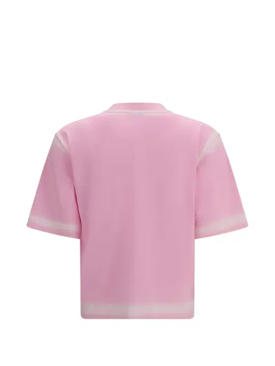 Off-white Stamp Boxy T-shirt In Pink