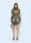 Off-white Off White Women Stamp Crocodile Mesh Top