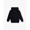 Off-white Black - White Off Stamp Logo-print Cotton-jersey Hoody In Black - White