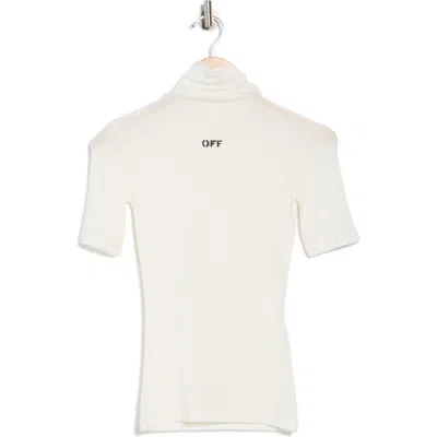Off-white Stamp Logo Second Skin Short Sleeve Turtleneck Sweater