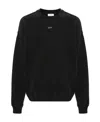 Off-white Logo Printed Crewneck Sweatshirt In Black