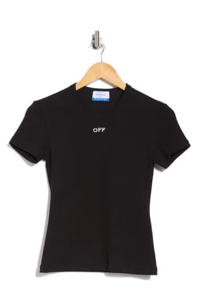 Off-white Off Stamp Rib Basic Tee Clothing In Black