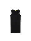 Off-white Off-stamp Ribbed Dress In Black