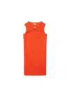 Off-white Off-stamp Tank Dress In Orange
