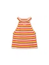 Off-white Stamp Ribbed Knit Top In Orange