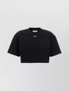 Off-white Off Cotton Blend Jersey T-shirt In Black