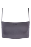 Off-white Stamped Crop Top In Grey