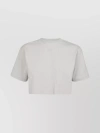 OFF-WHITE STAMPED RIBBED CROPPED T-SHIRT