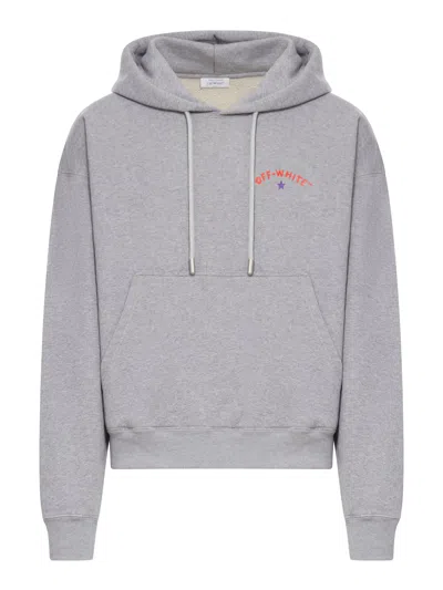 Off-white Star Arrow Hoodie In Grey