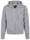 Off-white Star Arrow Zip Skate Hoodie In Gray