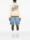 Off-white Star Logo Lea Varsity Jacket In Neutral