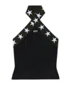 Off-white Black Starry Halterneck Top In Black