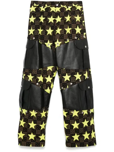 Off-white Stars Ao Samurai Trousers In Green